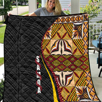 Samoa Siapo Ula Fala Quilt Polynesian Tribal Pattern LT03 Black - Polynesian Pride