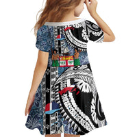 Fiji Day Family Matching Tank Maxi Dress and Hawaiian Shirt Traditional Tapa with Hibiscus and Emblems