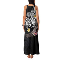 Hawaiian Tropical Plumeria Turtles Family Matching Tank Maxi Dress and Hawaiian Shirt Polynesian Art Tattoo