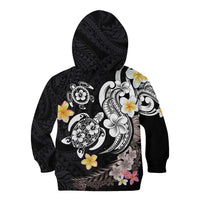 Hawaiian Tropical Plumeria Turtles Kid Hoodie Polynesian Art Tattoo