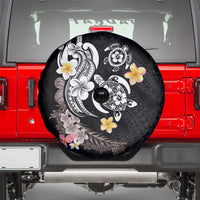Hawaiian Tropical Plumeria Turtles Spare Tire Cover Polynesian Art Tattoo