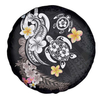 Hawaiian Tropical Plumeria Turtles Spare Tire Cover Polynesian Art Tattoo