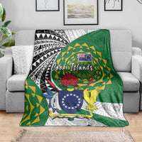 Cook Islands Independence Day Blanket National Flag and Emblem with Tatau Tattoo LT03 - Polynesian Pride