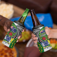 Cook Islands Independence Day 4 in 1 Can Cooler Tumbler National Flag and Emblem with Tatau Tattoo