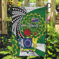 Cook Islands Independence Day Garden Flag National Flag and Emblem with Tatau Tattoo