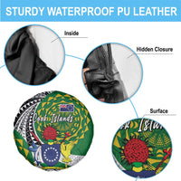 Cook Islands Independence Day Spare Tire Cover National Flag and Emblem with Tatau Tattoo