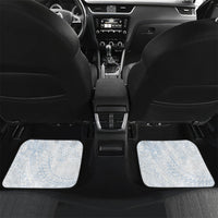 Hawaiian Turtles and Leis Car Mats Tribal Kakau Pattern Airy White Blue Cloud Vibe