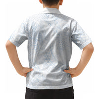 Hawaiian Turtles and Leis Hawaiian Shirt Tribal Kakau Pattern Airy White Blue Cloud Vibe LT03 - Polynesian Pride