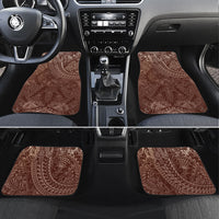 Hawaiian Turtles and Leis Car Mats Tribal Kakau Pattern Mocha Mousse Color