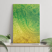 Hawaiian Turtles and Leis Canvas Wall Art Tribal Kakau Pattern Fresh Summer Vibe