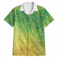 Hawaiian Turtles and Leis Hawaiian Shirt Tribal Kakau Pattern Fresh Summer Vibe LT03 Green - Polynesian Pride