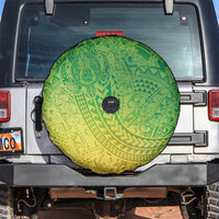 Hawaiian Turtles and Leis Spare Tire Cover Tribal Kakau Pattern Fresh Summer Vibe