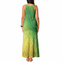 Hawaiian Turtles and Leis Tank Maxi Dress Tribal Kakau Pattern Fresh Summer Vibe LT03 - Polynesian Pride