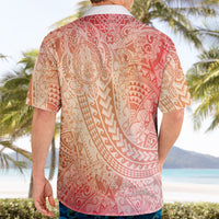 Hawaiian Turtles and Leis Hawaiian Shirt Tribal Kakau Pattern Peach Fuzz Color LT03 - Polynesian Pride