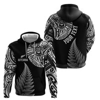 Personalised New Zealand Maori Art Tattoo and Silver Fern Hoodie