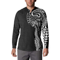 Polynesian Art Traditional Tattoo Pattern Button Sweatshirt