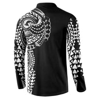 Polynesian Art Traditional Tattoo Button Sweatshirt Simple Style