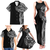 Polynesian Art Traditional Tattoo Family Matching Tank Maxi Dress and Hawaiian Shirt Simple Style