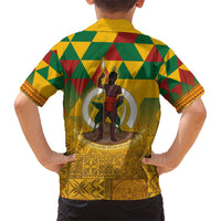 Melanesian Vanuatu Hawaiian Shirt With Tapa Tribal Pattern and Triangle Geometric Tricolor - Polynesian Pride