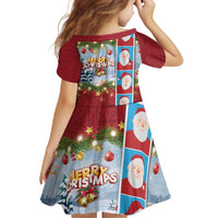 Merry Christmas Family Matching Short Sleeve Bodycon Dress and Hawaiian Shirt Funny Santa Claus Cards Photo and Polynesian Pattern Red Color LT03 - Polynesian Pride