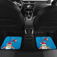 Hawaiian Santa Claus Snorkeling Car Mats Kakau and Polynesian Pattern