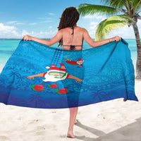 Hawaiian Santa Claus Snorkeling Sarong Kakau and Polynesian Pattern