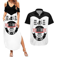 South Africa and New Zealand Couples Matching Summer Maxi Dress and Hawaiian Shirt Champion History Go Final 2023 Vintage Style LT03 White - Polynesian Pride