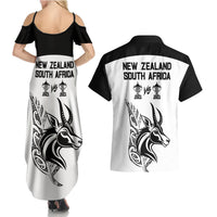 South Africa and New Zealand Couples Matching Summer Maxi Dress and Hawaiian Shirt Champion History Go Final 2023 Vintage Style LT03 - Polynesian Pride
