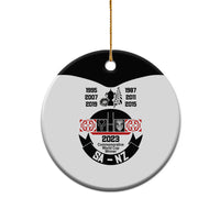 Personalised South Africa and New Zealand Ceramic Ornament Champion History Go Final 2023 Vintage Style LT03 - Polynesian Pride