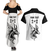 Personalised South Africa and New Zealand Couples Matching Summer Maxi Dress and Hawaiian Shirt Champion History Go Final 2023 Vintage Style LT03 - Polynesian Pride