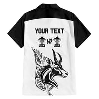 Personalised South Africa and New Zealand Family Matching Off Shoulder Short Dress and Hawaiian Shirt Champion History Go Final 2023 Vintage Style LT03 - Polynesian Pride