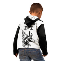 Personalised South Africa and New Zealand Kid Hoodie Champion History Go Final 2023 Vintage Style LT03 - Polynesian Pride