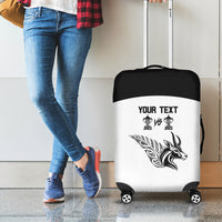 Personalised South Africa and New Zealand Luggage Cover Champion History Go Final 2023 Vintage Style LT03 - Polynesian Pride