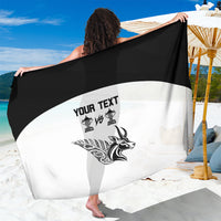 Personalised South Africa and New Zealand Sarong Champion History Go Final 2023 Vintage Style LT03 One Size 44 x 66 inches White - Polynesian Pride