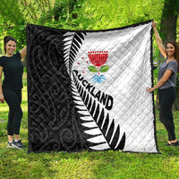 New Zealand Auckland Quilt Auckland's Emblem and Silver Ferns - Maori Art Tattoo LT03 - Polynesian Pride