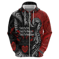 Aotearoa Toitu Te Tiriti Zip Hoodie New Zealand Honour the Treaty - Te Tiriti Is Us LT03 - Polynesian Pride