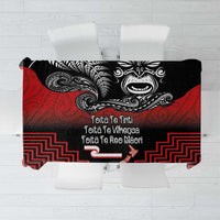 Aotearoa Toitu Te Tiriti Tablecloth New Zealand Honour the Treaty - Fight Together LT03 Red - Polynesian Pride