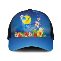 Palau Jellyfish Baseball Net Cap Ocean Heritage Tropical Plants - Polynesian Pride