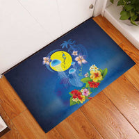 Palau Jellyfish Rubber Doormat Ocean Heritage Tropical Plants - Polynesian Pride