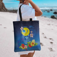 Palau Jellyfish Tote Bag Ocean Heritage Tropical Plants - Polynesian Pride