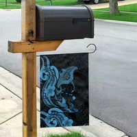 Hawaiian Manta Rays Garden Flag Tribal Hibiscus Polynesian Tattoos Blue Color - Polynesian Pride