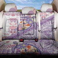 Hawaiian and Japanese Culture Together Back Car Seat Cover Tropical Honu with Japanese Elements Purple Color LT03 One Size Purple - Polynesian Pride