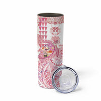 Hawaiian and Japanese Culture Together Skinny Tumbler Tropical Honu with Japanese Elements Pink Color LT03 - Polynesian Pride