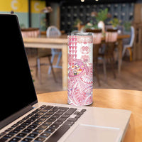 Hawaiian and Japanese Culture Together Skinny Tumbler Tropical Honu with Japanese Elements Pink Color LT03 - Polynesian Pride
