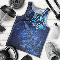 New Zealand Matariki Men Tank Top Maori Pattern and Silver Fern
