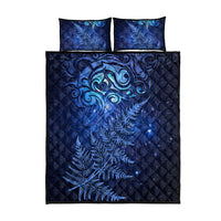 New Zealand Matariki Quilt Bed Set Maori Pattern and Silver Fern