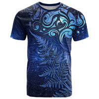 New Zealand Matariki T Shirt Maori Pattern and Silver Fern