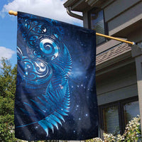 Aotearoa New Zealand New Year Garden Flag Tribal Koru Tattoo Blue Galaxy Maori Silver Fern LT03 - Polynesian Pride