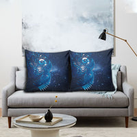 Aotearoa New Zealand New Year Pillow Cover Tribal Koru Tattoo Blue Galaxy Maori Silver Fern LT03 - Polynesian Pride