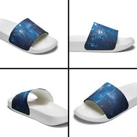 Aotearoa New Zealand New Year Slide Sandals Tribal Koru Tattoo Blue Galaxy Maori Silver Fern LT03 - Polynesian Pride